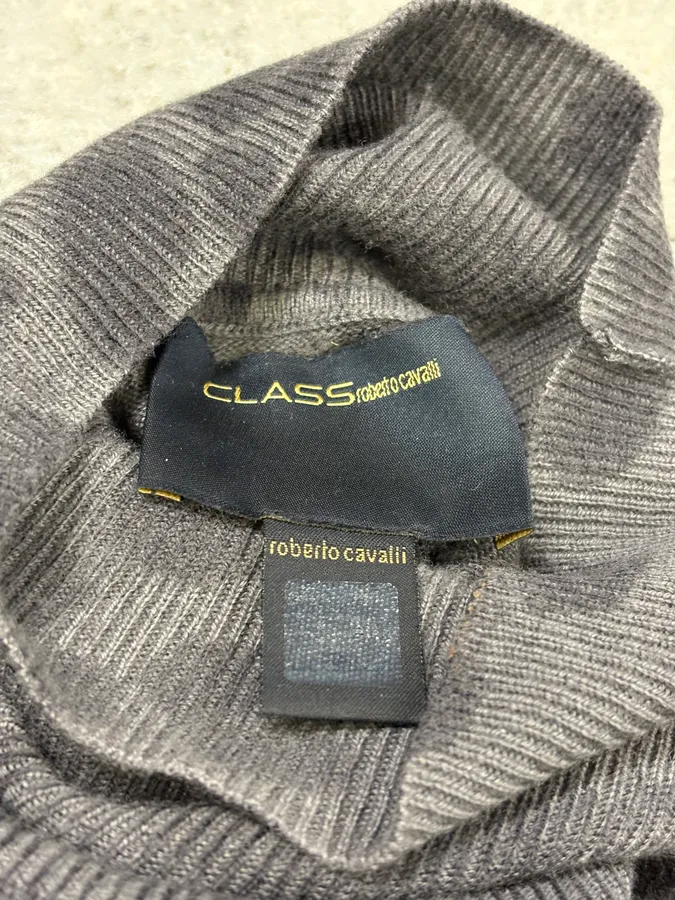 2000s Cavalli Black Leopard Turtleneck - Image 7