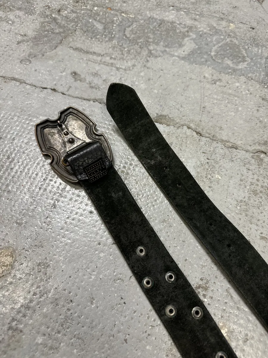 2000s Cavalli Black Studded Leather Belt - Image 7
