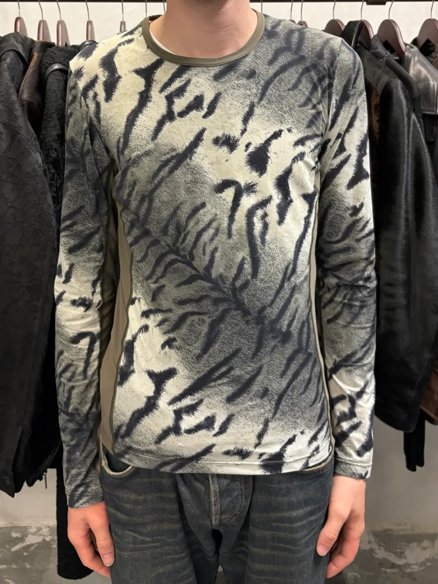 2000s Cavalli Black & White Safari Longsleeves - Image 2
