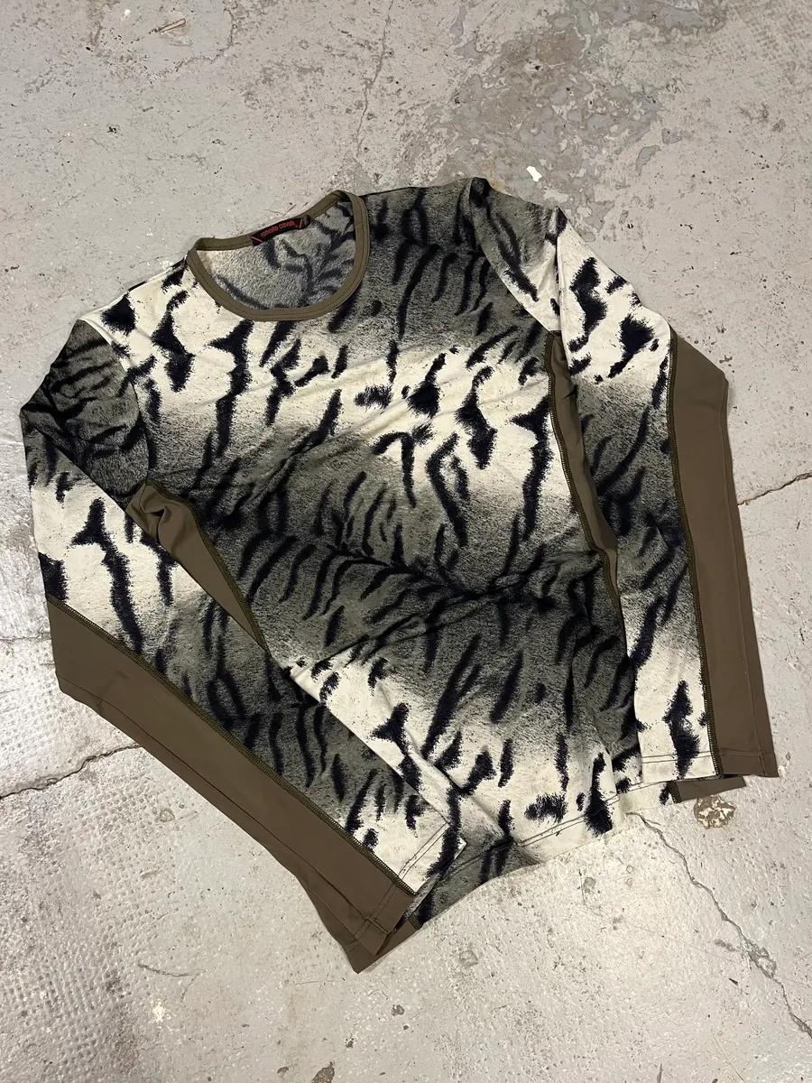 2000s Cavalli Black & White Safari Longsleeves - Image 4