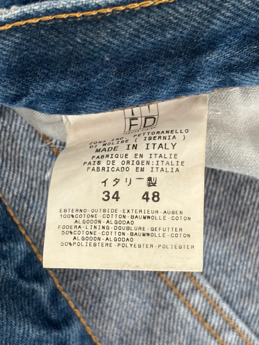 2000s Cavalli Blue Avant-Garde Gradient Denim Jeans - Image 12