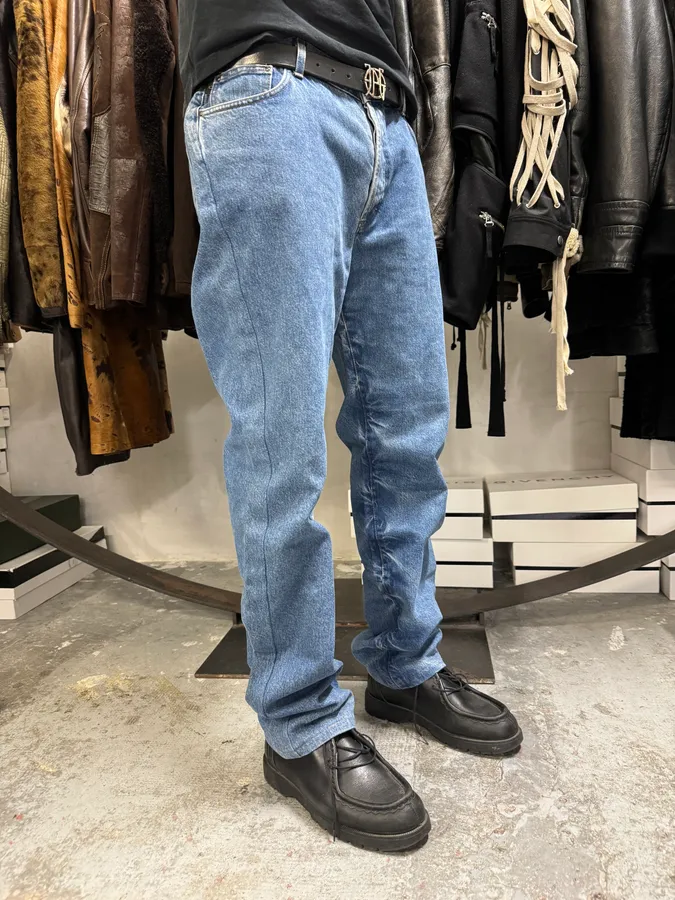 2000s Cavalli Blue Denim Faded Jeans - Image 3