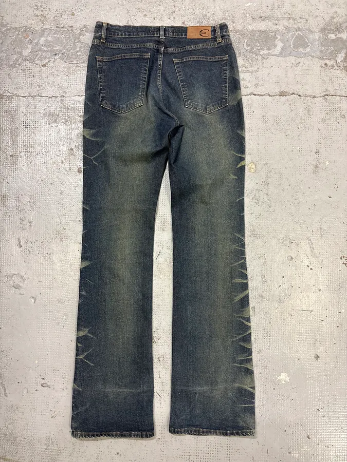 2000s Cavalli Blue Denim Washed Jeans - Image 6