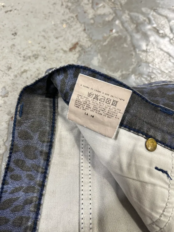 2000s Cavalli Blue Leopard Pants - Image 14