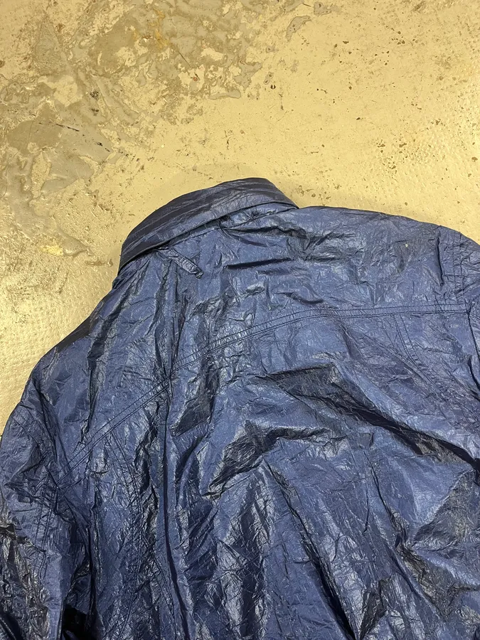 2000s Cavalli Blue Tornado Zip Nylon Jacket - Image 7