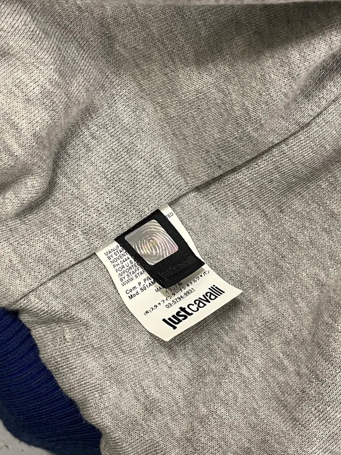2000s Cavalli Blue Tornado Zip Nylon Jacket - Image 9