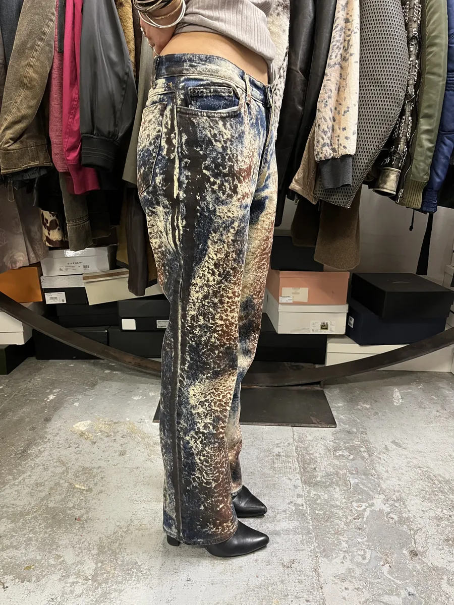 2000s Cavalli Blue World Eroded Jeans - Image 5