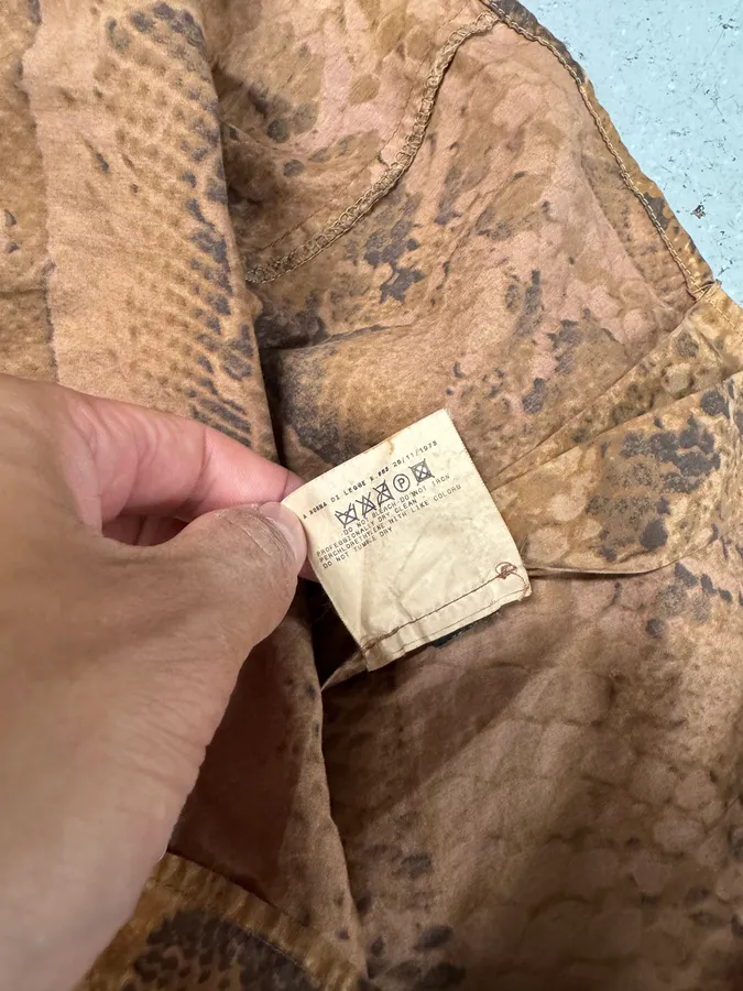 2000s Cavalli Bronze Snake Print Shirt - Image 6