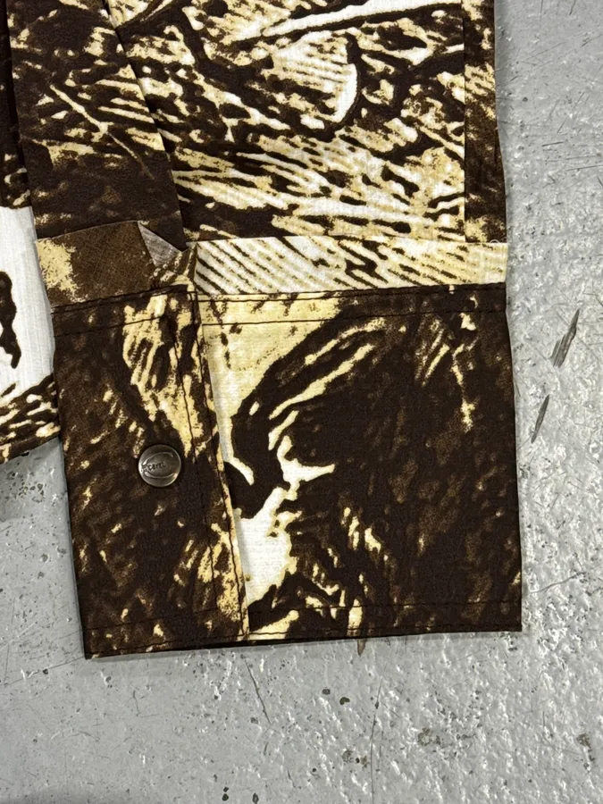 2000s Cavalli Brown & Beige Horse Ranch Shirt - Image 9