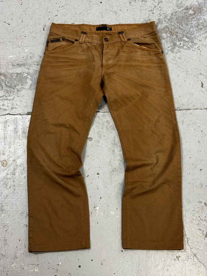 2000s Cavalli Camel Brown Pants