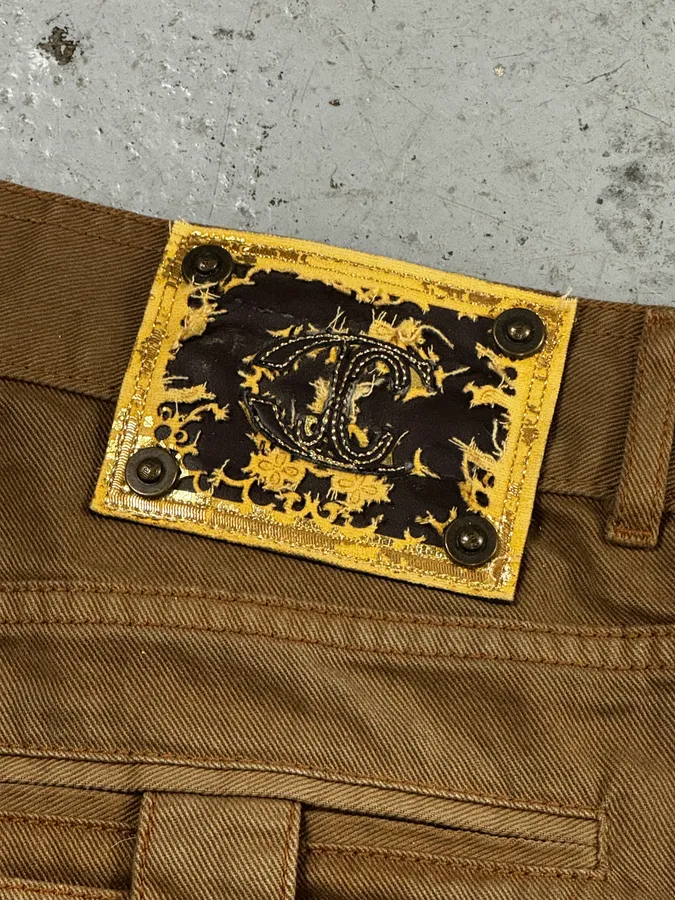 2000s Cavalli Camel Brown Pants - Image 11