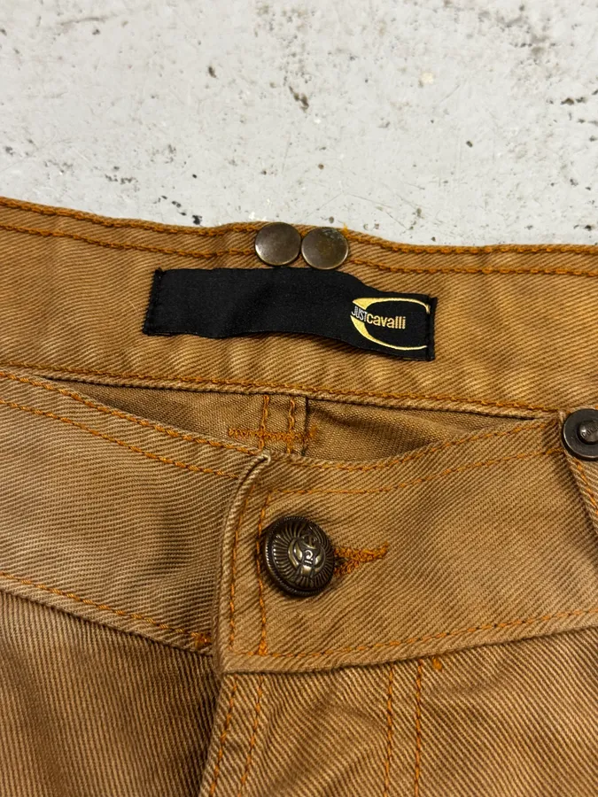 2000s Cavalli Camel Brown Pants - Image 13