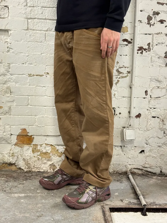 2000s Cavalli Camel Brown Pants - Image 3