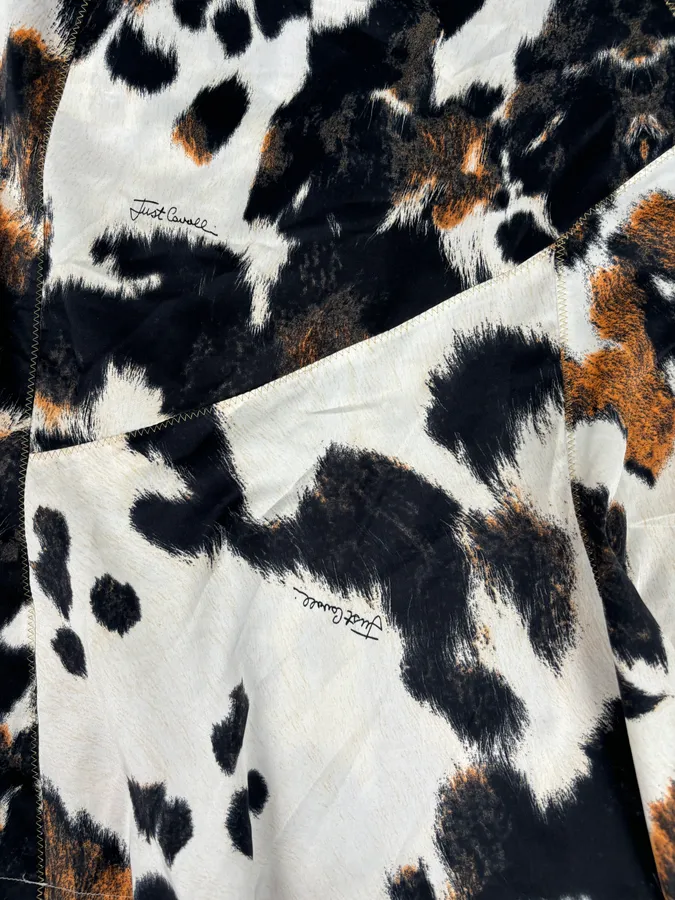 2000s Cavalli Cowhide Animal Print Skirt - Image 10