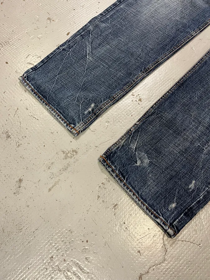 2000s Cavalli Distressed Blue Denim Jeans - Image 8