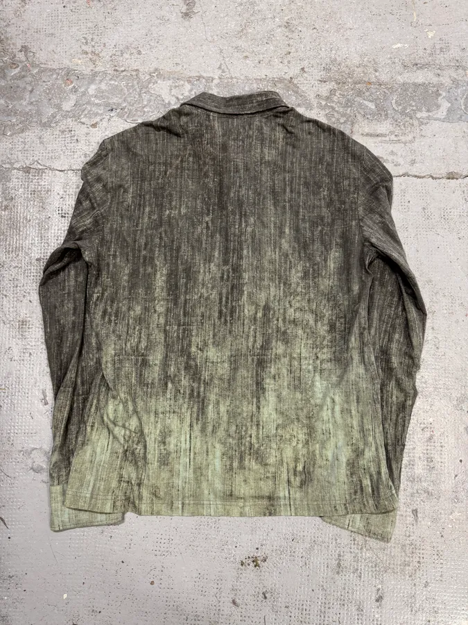 2000s Cavalli Elevated Brut Raw Fabric Shirt - Image 5