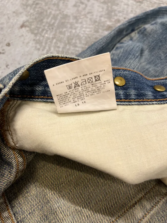 2000s Cavalli Embellished Blue Faded Denim Jeans - Image 14