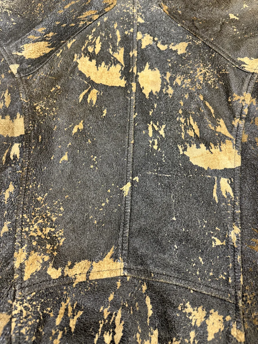 2000s Cavalli Eroded Grey Earth Leather Jacket - Image 5