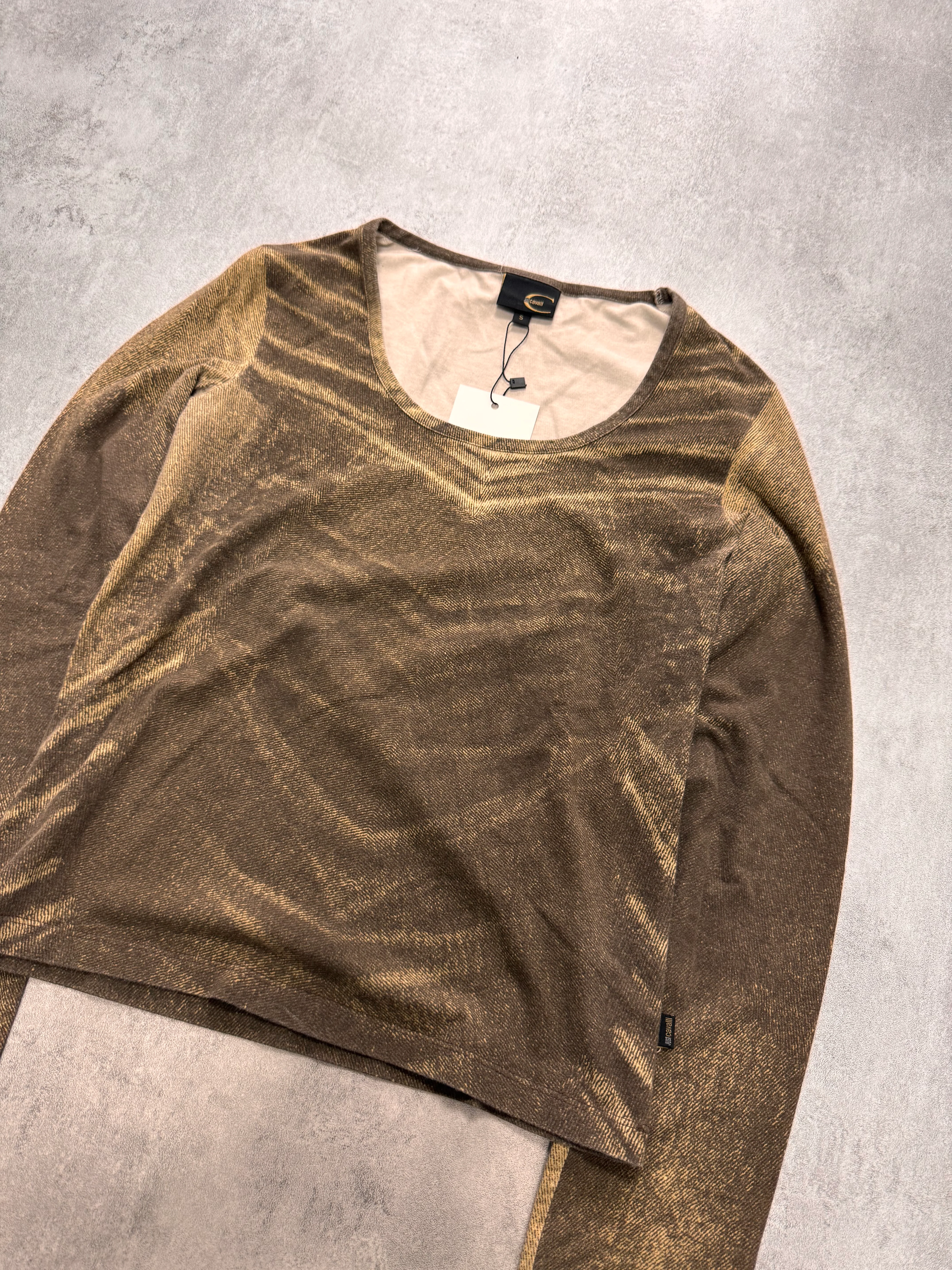 2000s Cavalli Eroded Print Longsleeves - Image 2