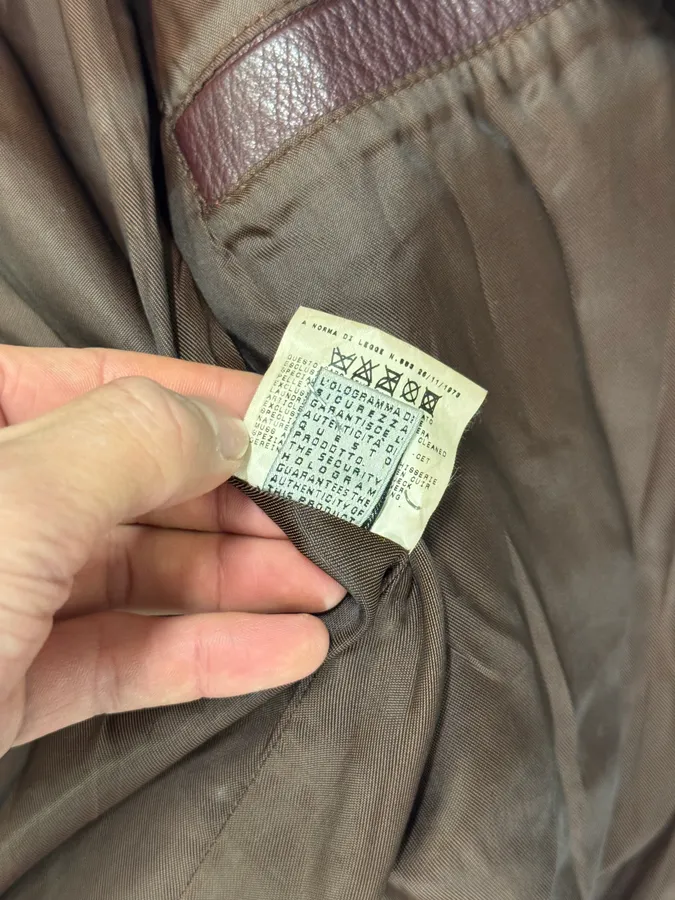 2000s Cavalli Fight Club Burgundy Faded Leather Jacket - Image 6