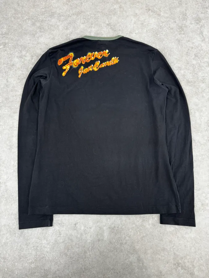 2000s Cavalli Free Woman Stars Black Longsleeves - Image 6