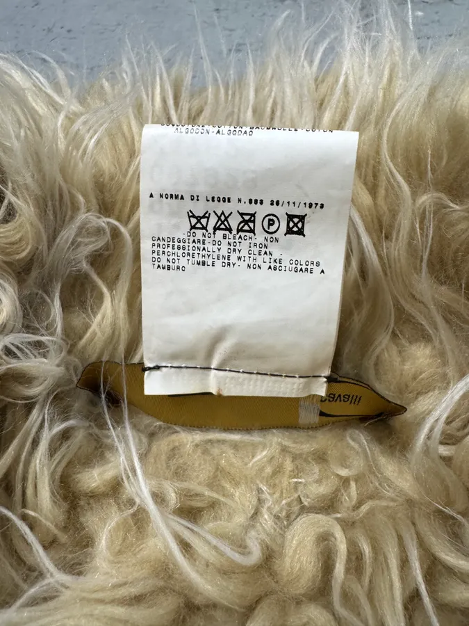 2000s Cavalli Fur White Asian Birds & Flowers Coat - Image 10