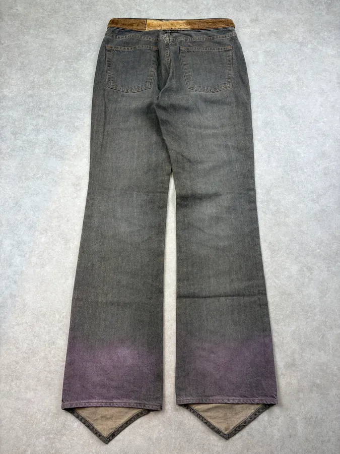 2000s Cavalli Grey Knight Gradiant Denim Jeans - Image 7