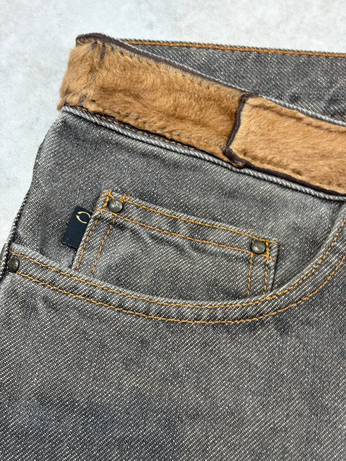 2000s Cavalli Grey Knight Gradiant Denim Jeans - Image 8