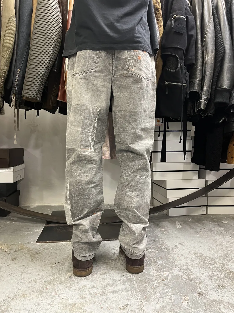2000s Cavalli Grey Trompe L’oeil Pockets Pants - Image 4