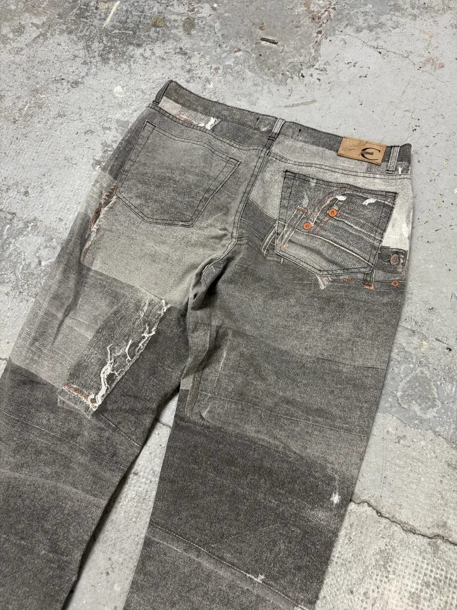 2000s Cavalli Grey Trompe L’oeil Pockets Pants - Image 6