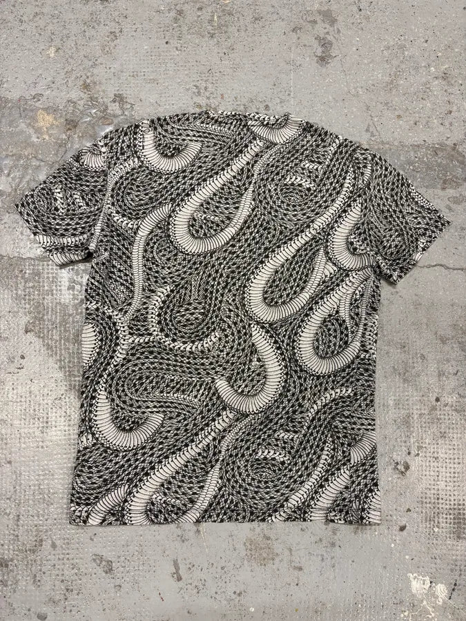 2000s Cavalli Infinite Snake Black & White T-Shirt - Image 6