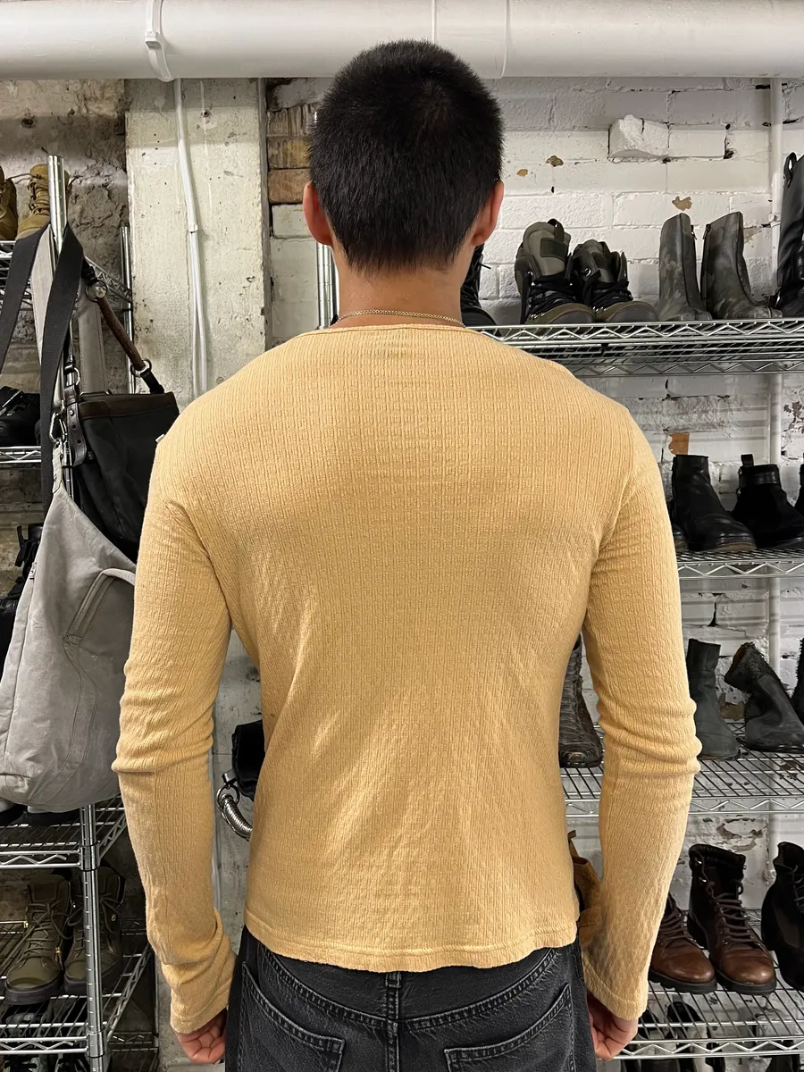 2000s Cavalli Laced Henley Cream Longsleeves - Image 3