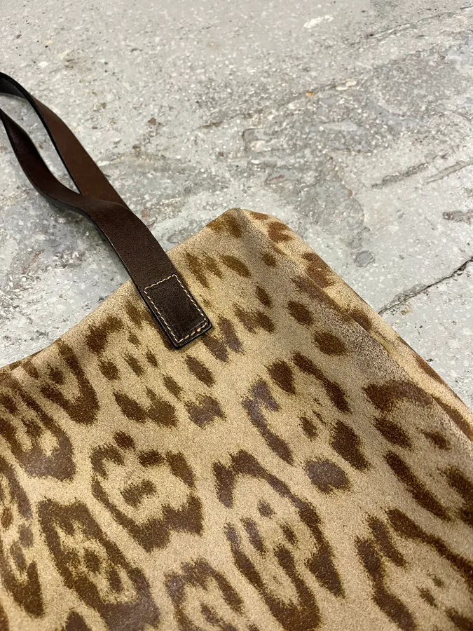 2000s Cavalli Leopard Print Handle Bag - Image 4