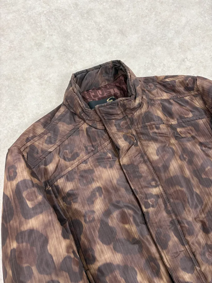 2000s Cavalli Leopard Print Obscure Bomber Jacket - Image 5