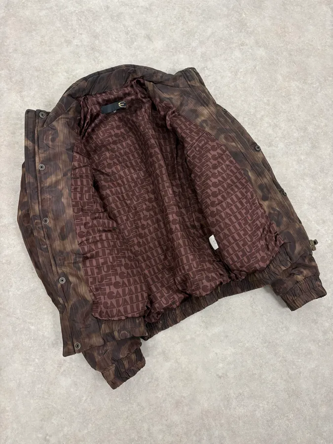 2000s Cavalli Leopard Print Obscure Bomber Jacket - Image 7