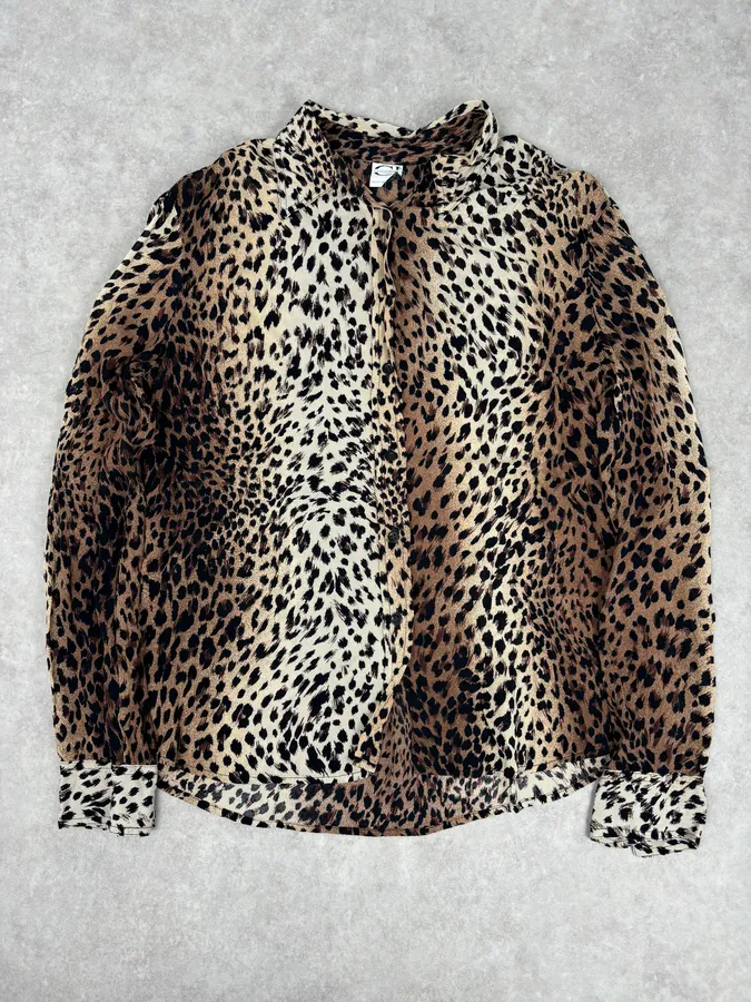 2000s Cavalli Leopard Print Shirt - Image 2