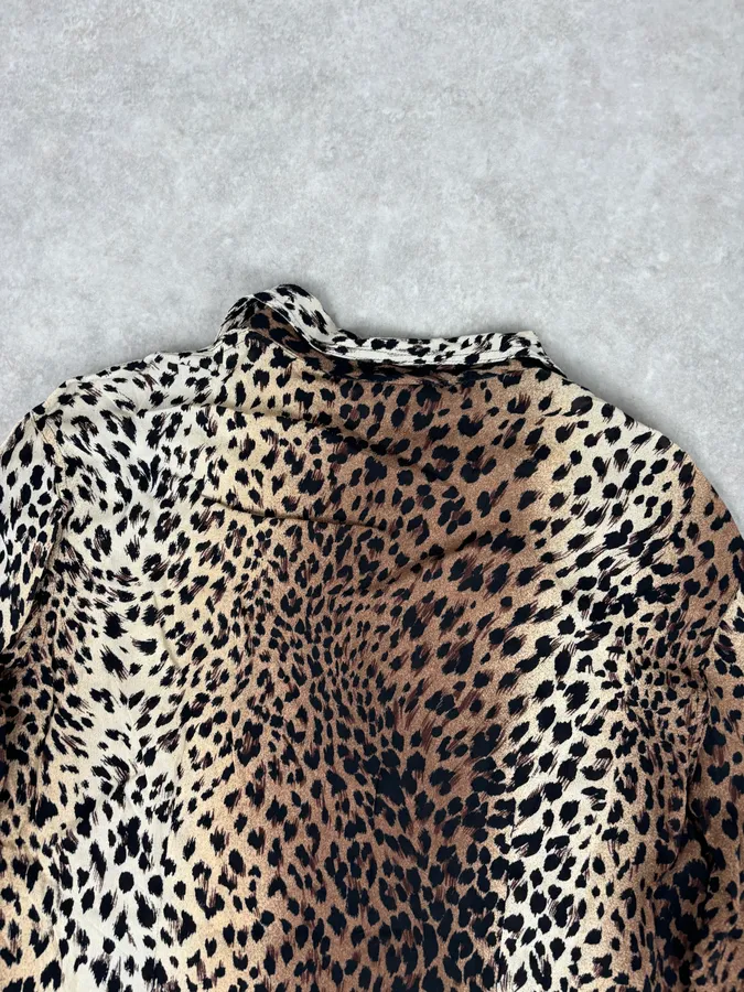 2000s Cavalli Leopard Print Shirt - Image 6