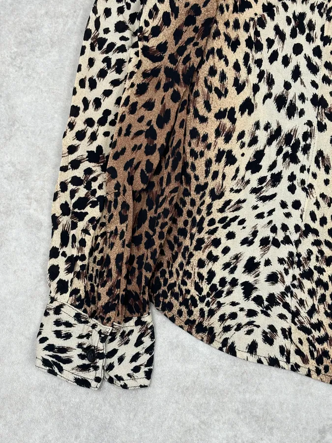 2000s Cavalli Leopard Print Shirt - Image 9