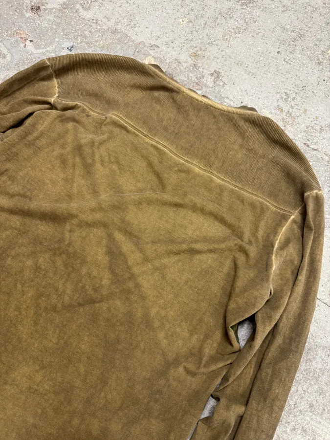 2000s Cavalli Military V Neck Green Longsleeves - Image 6