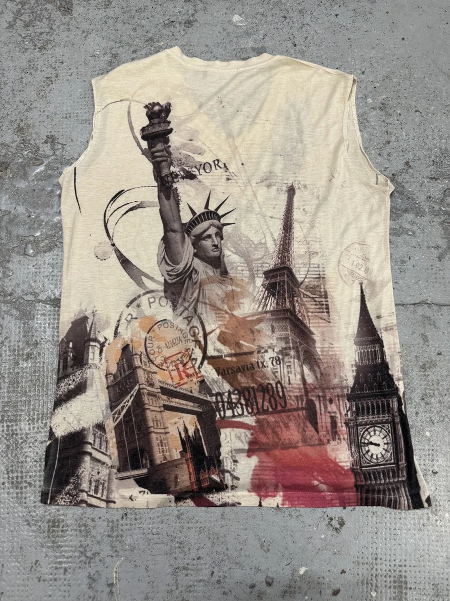 2000s Cavalli New York Paris Tank Top - Image 6