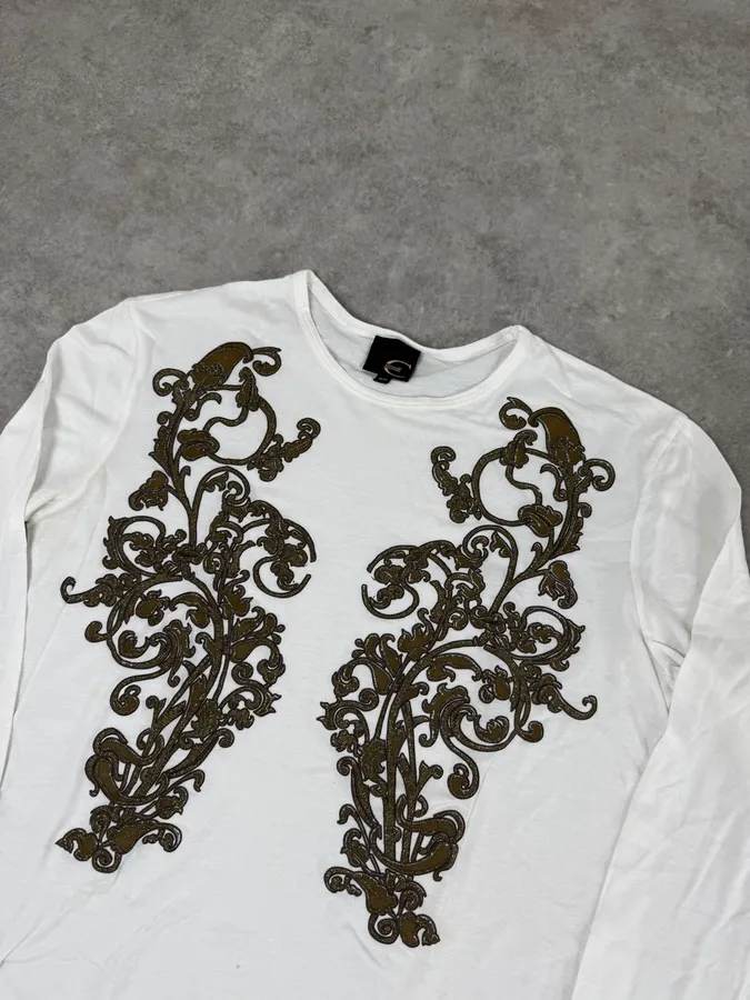 2000s Cavalli Ornament White Longsleeves - Image 5