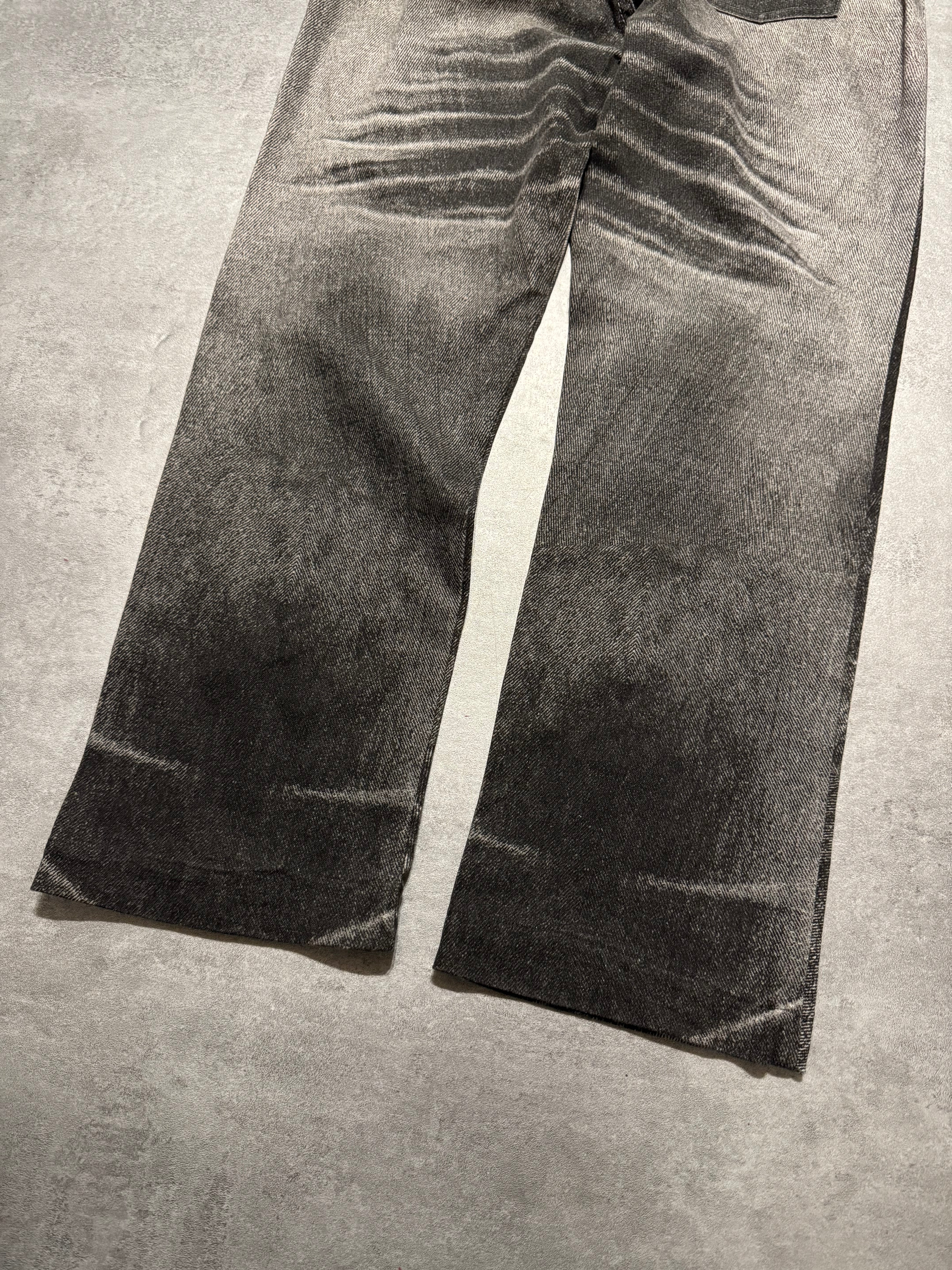 2000s Cavalli Overprint Black Dyed Pants - Image 4