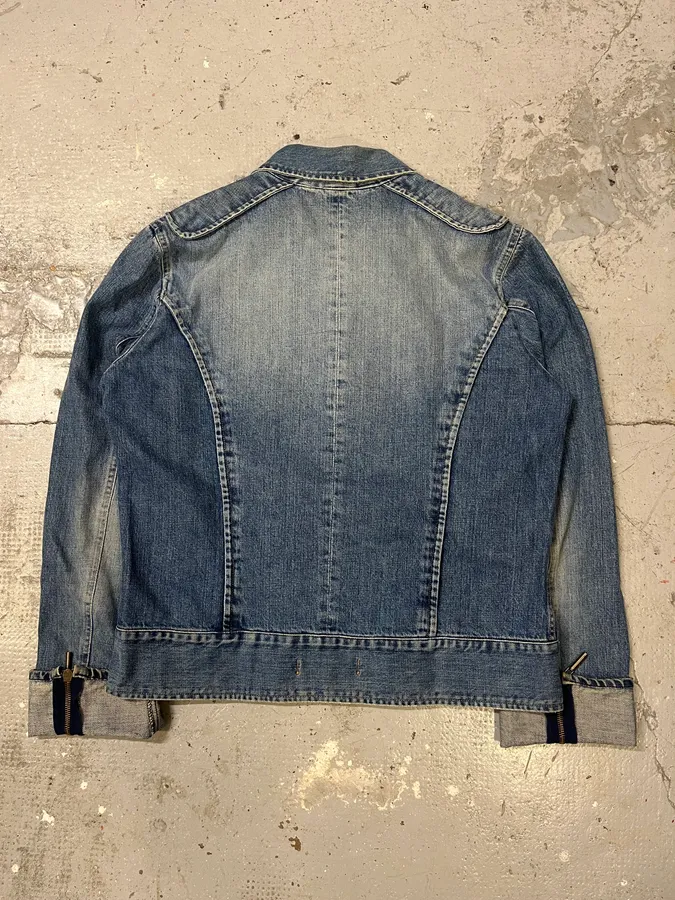 2000s Cavalli Padded Blue Denim Jacket - Image 7