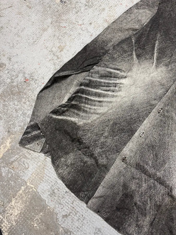2000s Cavalli Raw Brutal Grey Shirt - Image 6