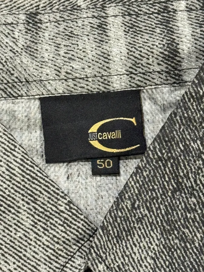 2000s Cavalli Raw Brutal Grey Shirt - Image 9