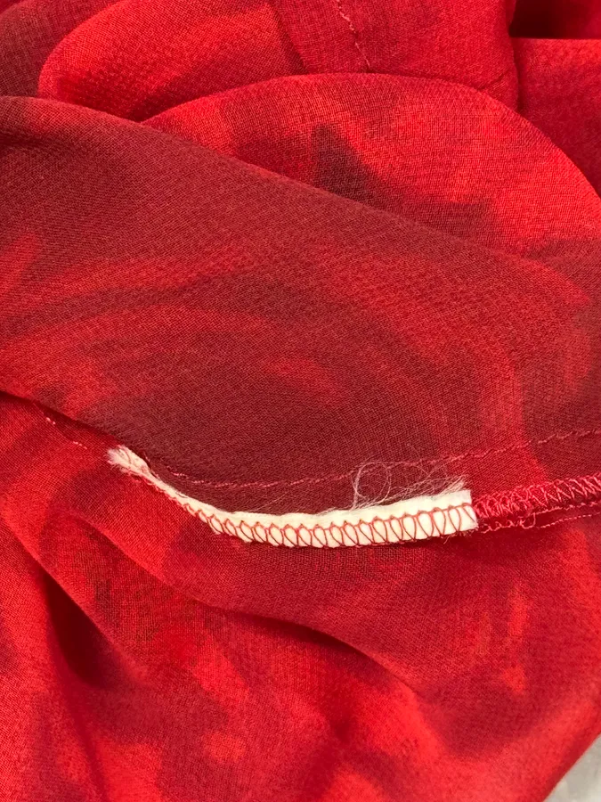 2000s Cavalli Red Flowers Shirt - Image 6