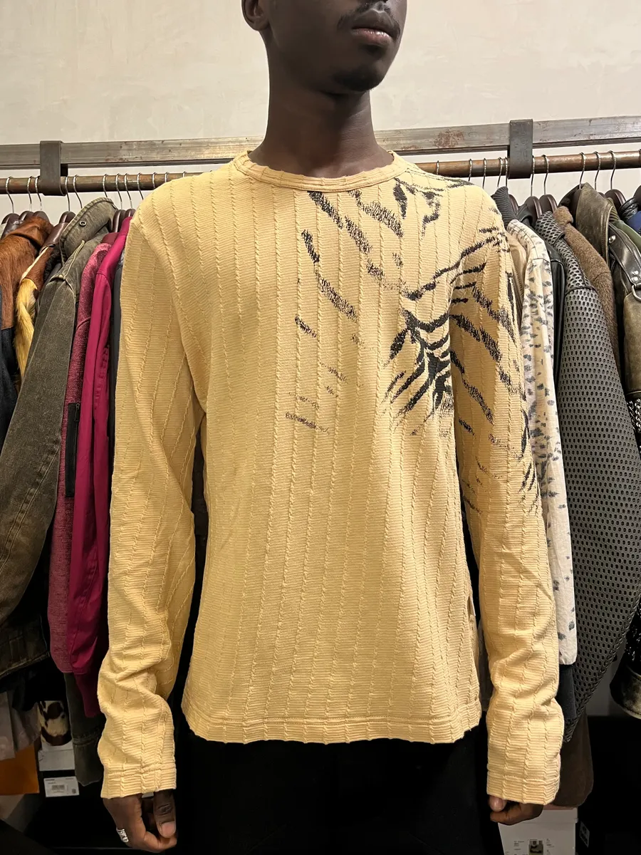2000s Cavalli Safari Savage Creamy Longsleeves - Image 2