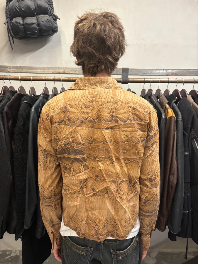 2000s Cavalli Snakeskin Effect Shirt - Image 3