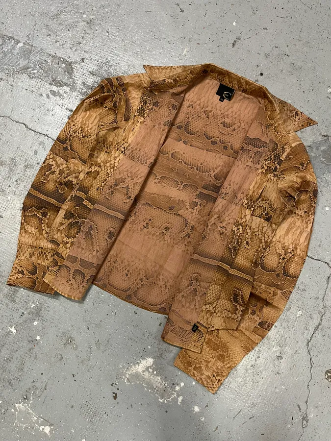 2000s Cavalli Snakeskin Effect Shirt - Image 5