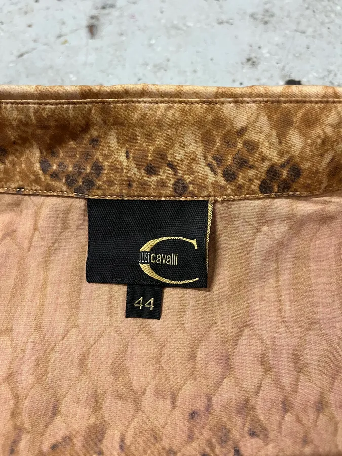 2000s Cavalli Snakeskin Effect Shirt - Image 7